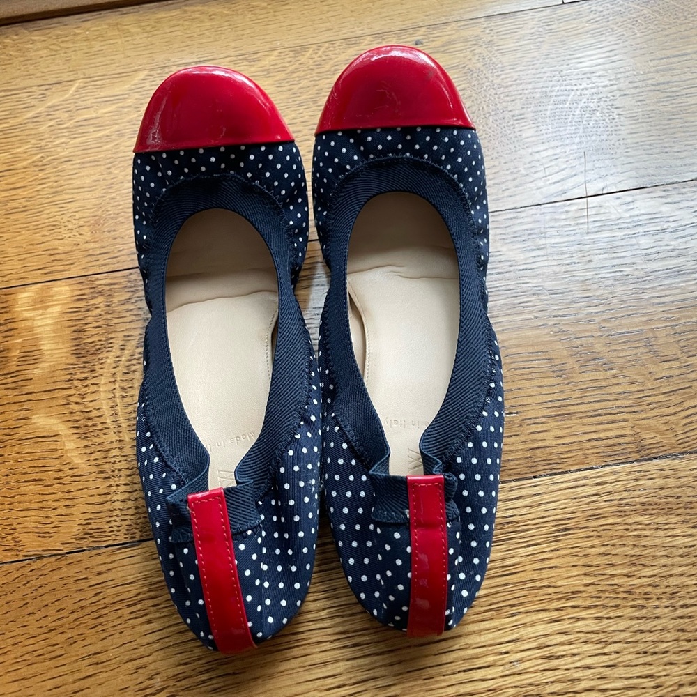 J Crew Mila Swiss Dot Ballet Flats size 8